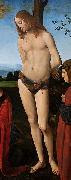 Giovanni Antonio Boltraffio St. Sebastian, detail from a Madona with Child, St. Sebastian, St. John the Baptist and two donors France oil painting artist